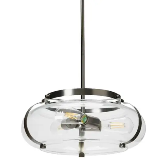 Hello Honey® Robert Stevenson Lighting Alston 16" Antique Nickel Glass & Metal Ceiling Light {1}