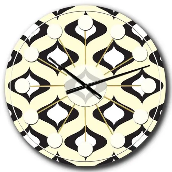 Designart 'Retro Pattern Abstract Design Xiv Mid-Century Modern Wall Clock {1}