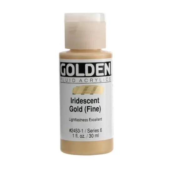 Golden&reg; Iridescent Fluid Acrylics, 1oz. Iridescent Gold (Fine) {1}