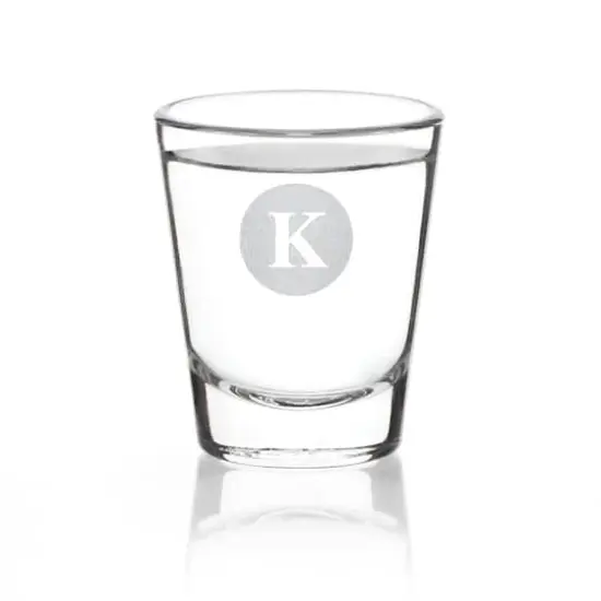 Hortense B. Hewitt Co. Monogram Shot Glass K {1}