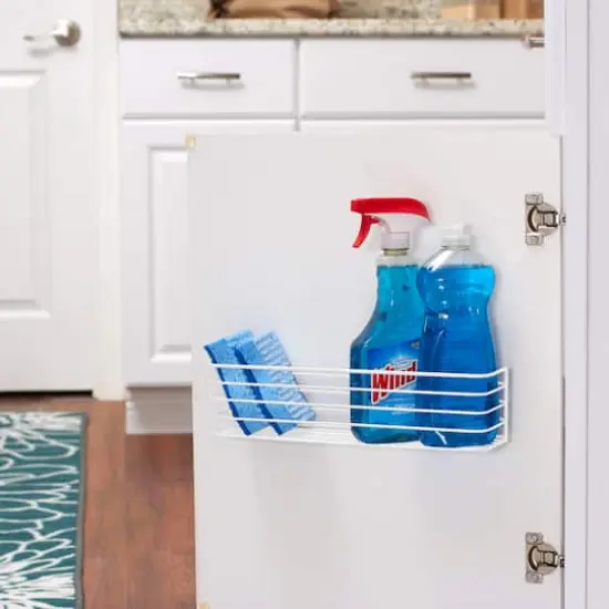 Household Essentials 13.4" Short Door Mount Cabinet OrganizerWhite {3}