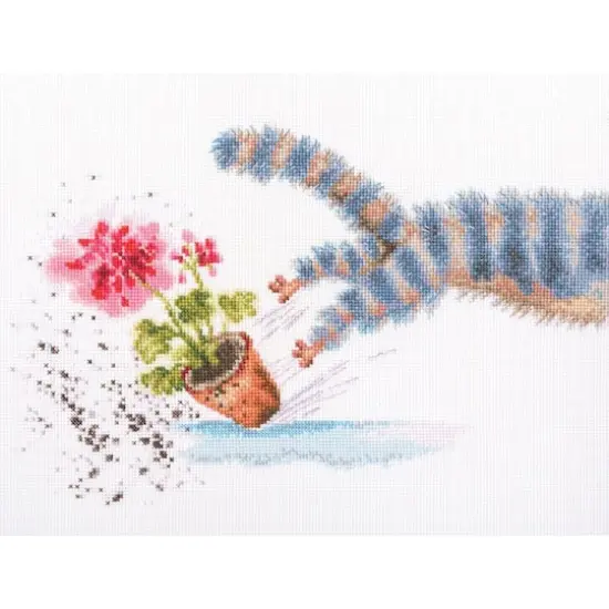 RTO Geranium on the Window Sill Counted Cross Stitch Kit {1}