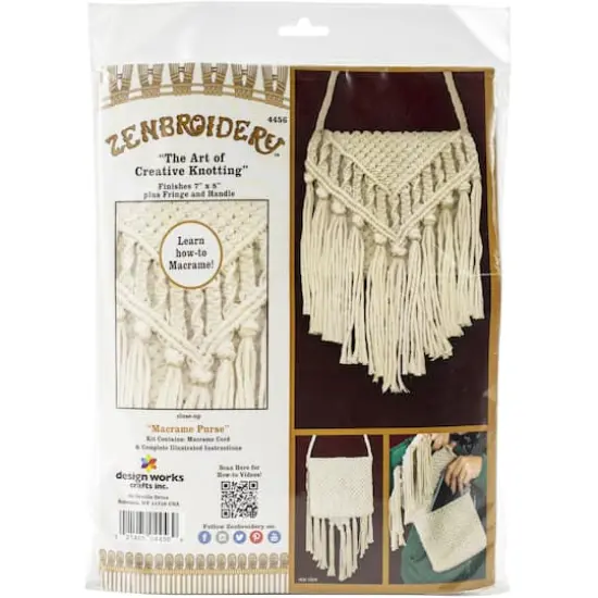 Design Works&trade; Zenbroidery&trade; Macram&eacute; Purse Kit {1}