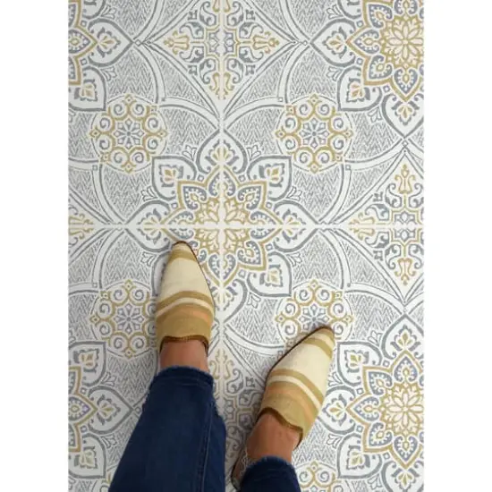 FloorPops Decora Blue Peel & Stick Floor Tiles {5}