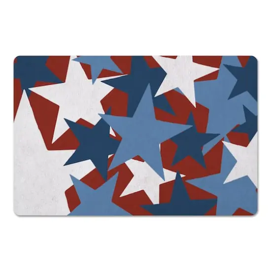 Designs Direct Red, White & Blue Star Pattern Floor Mat {1}