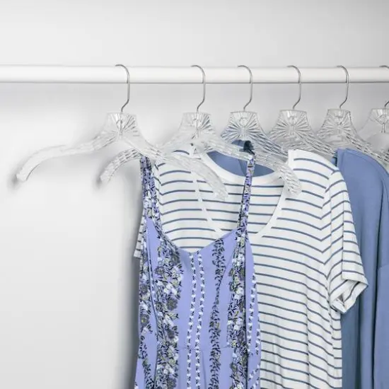 Honey Can Do Clear Plastic Swivel Hangers, 8ct. {3}