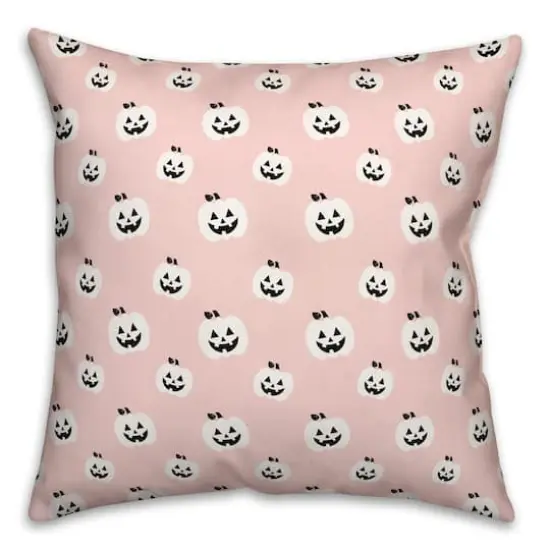 Pink Pumpkins Galore Throw Pillow {1}