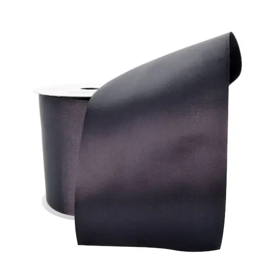 4" x 10yd. Satin Ribbon by Celebrate It&reg; Specialty Black {4}