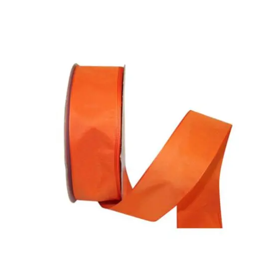JAM Paper 1.5" x 50yd. Linen Touch Mono Ribbon Orange {1}