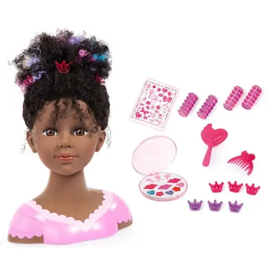 Bayer Design Charlene Super Model Curly Haired Styling Head with Makeup {1}
