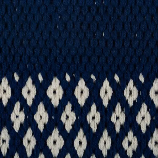 DII&reg; Navy Bordered with Small Diamonds Rug, 2ft. x 3ft. {3}