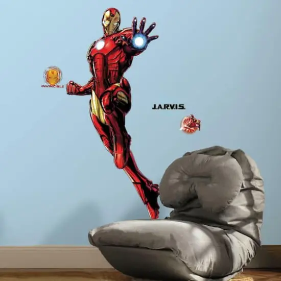 RoomMates Iron Man Peel & Stick Giant Decals with Glow {3}