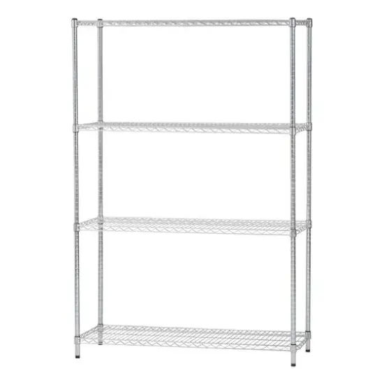 Iris&reg; 71" Silver 4-Tier Wire Rack Shelf {1}