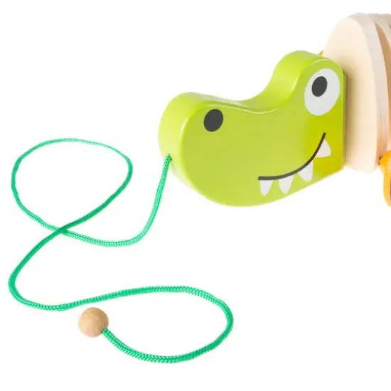 Toy Time Old Fashioned Alligator Wooden Pull Toy {5}