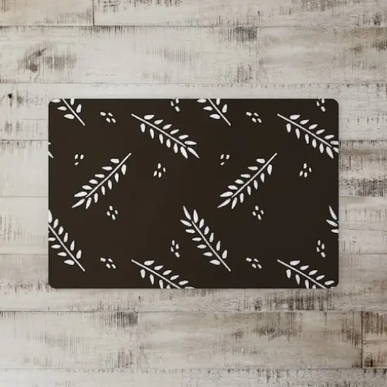 Simple Leaf Print 27" x 18" Floor Mat {3}