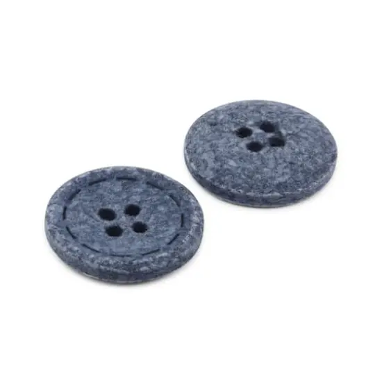 Dritz&reg; 20mm Recycled Cotton Round Stitch Button, 9ct. Blue {8}