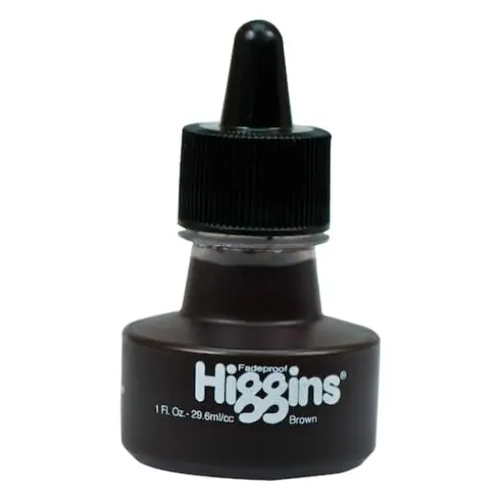 Higgins&reg; Pigmented Waterproof Drawing Ink, 1oz. Brown {1}