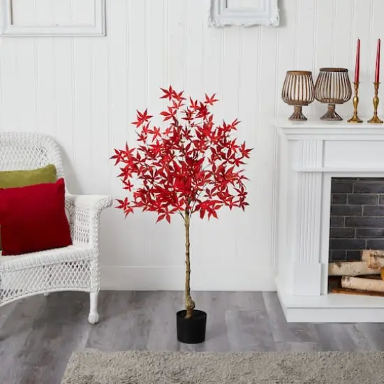 4ft. Autumn Maple Artificial Fall Tree {5}