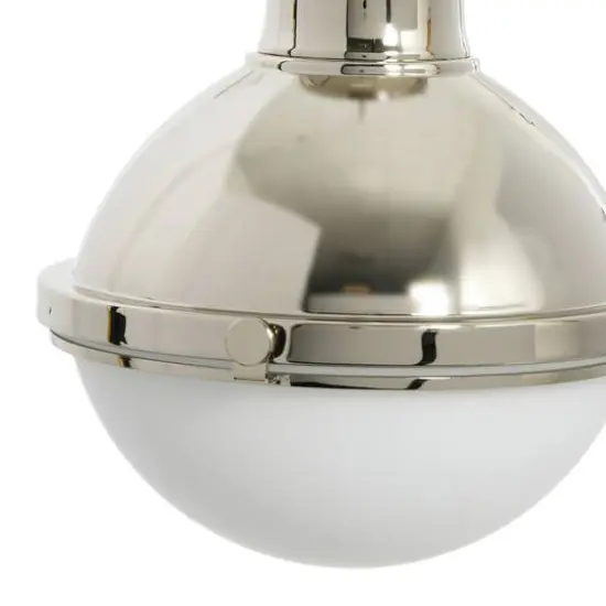 Hello Honey® Robert Stevenson Lighting Cameron Two-Tone Metal & Frosted Glass Ceiling Light Polished Nickel {7}