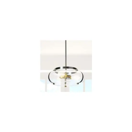 Hello Honey® Robert Stevenson Lighting Alston 16" Antique Nickel Glass & Metal Ceiling Light {4}