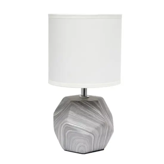 Simple Designs Round Prism Mini Table Lamp Marbled {8}