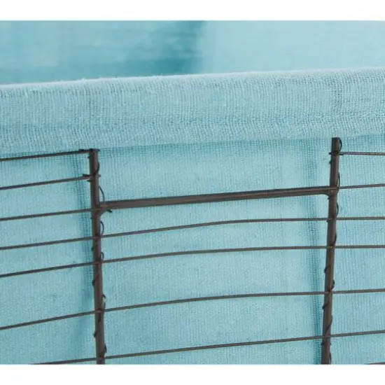 DII&reg; Vintage Gray Wire Basket with Aqua Liner, 5ct. {4}