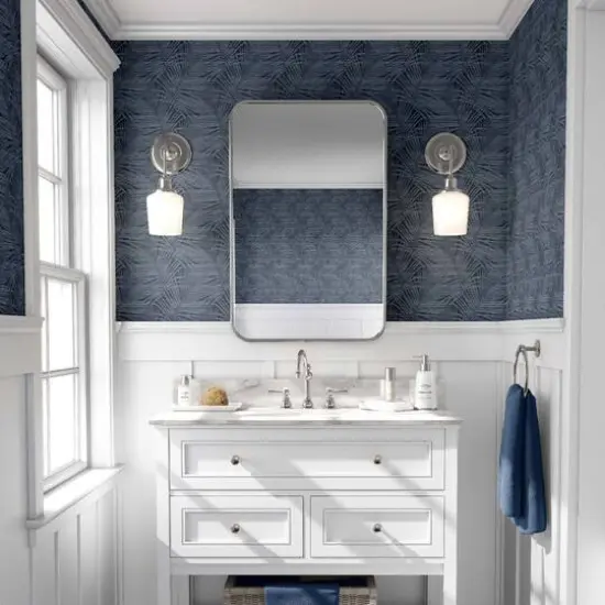 Tommy Bahama&reg; Shadow Palms Peel & Stick Wallpaper Indigo {7}