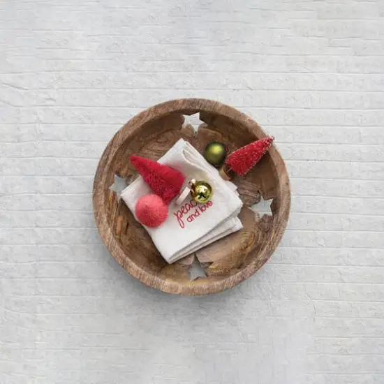 Hello Honey&reg; 11.5" Star Cutout Mango Wood Bowl {4}