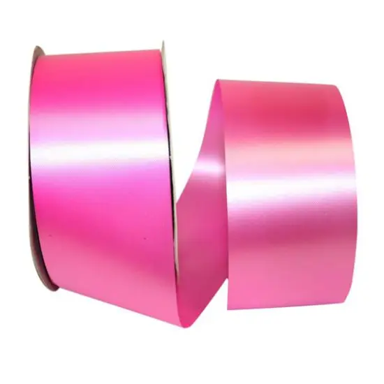 JAM Paper 2.5" x 100yd. Plastic Florentine Ribbon Hot Pink {1}