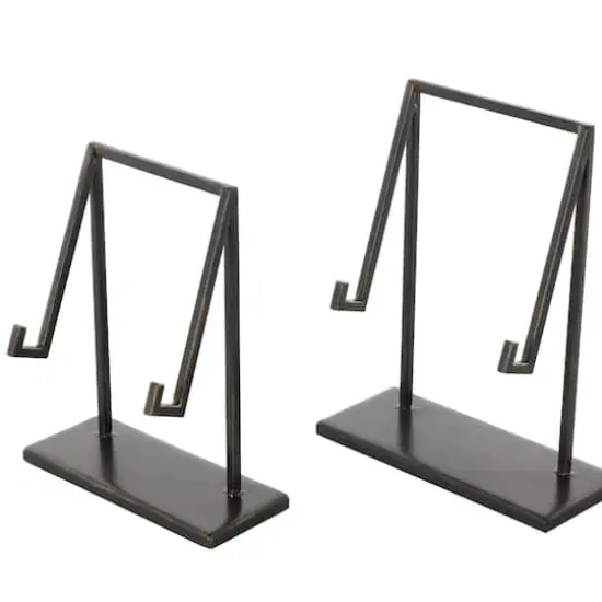 Black Metal Modern Abstract Easel Set {1}