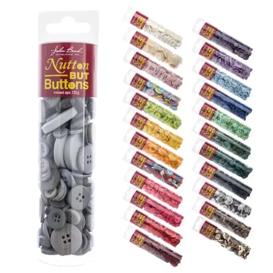 John Bead Nutton but Buttons Mixed Collection Gray {1}