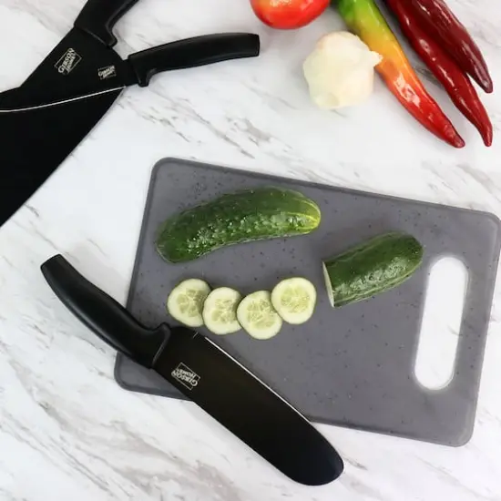 Gibson Home&reg; Edge Craft Nonstick Stainless Steel Cutlery Set with Cutting Board {3}