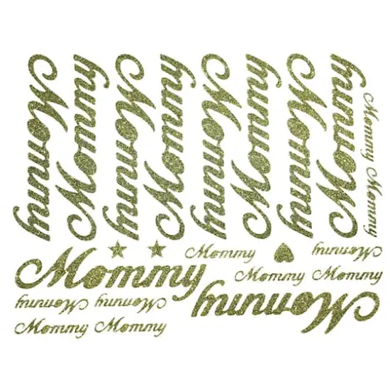 JAM Paper Mommy Gold Script Floral Adhesive {1}