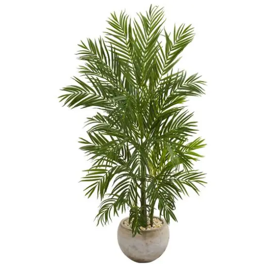 5ft. Areca Palm Artificial Tree in Bowl Planter {1}