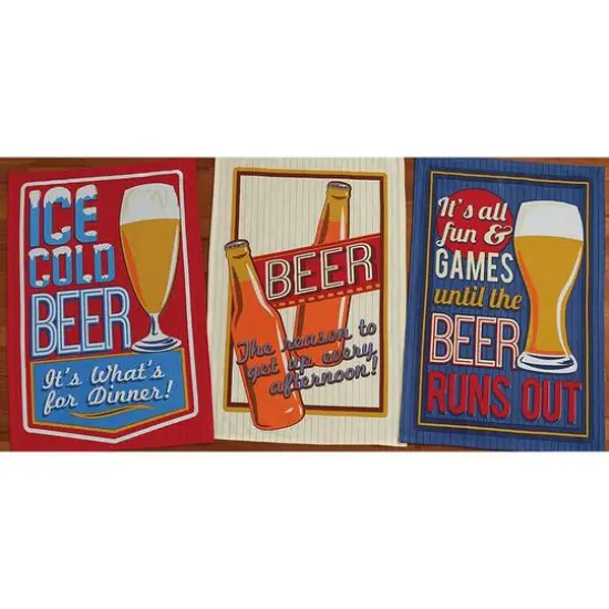 DII&reg; Retro Beer Print Dishtowel Set {7}