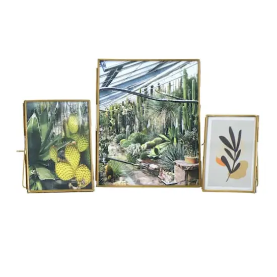 Hello Honey&reg; 3 Pack Gold Brass Framed Photo Frame {10}