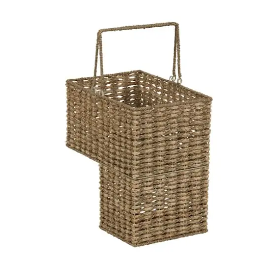 Household Essentials Seagrass Wicker Stair Basket {1}