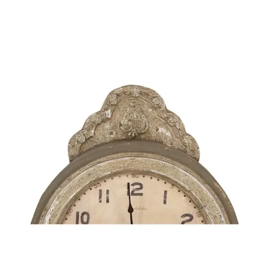 Hello Honey&reg; Distressed Wood Grandfather Style Wall Clock {3}