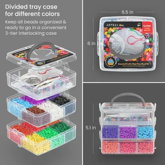 Arteza® Kids Basic Theme Assorted Crafts Heat Fuse Bead Kit {4}