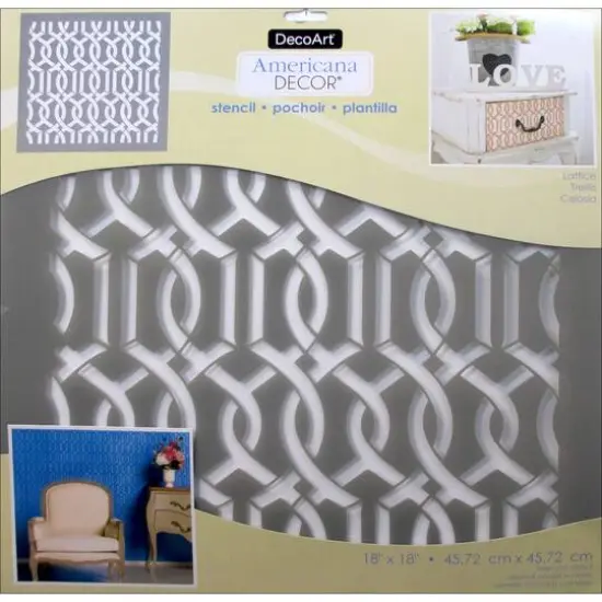 DecoArt&reg; Americana&reg; Lattice D&eacute;cor Stencil {1}
