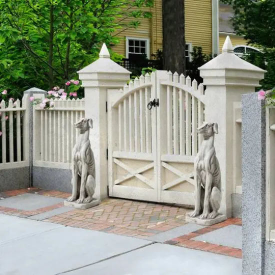 Glitzhome&reg; 32" Sitting Dog Garden Statues, 2ct. {3}