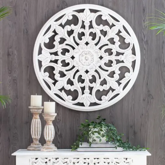 Habitat Bastia White Round Medallion {5}