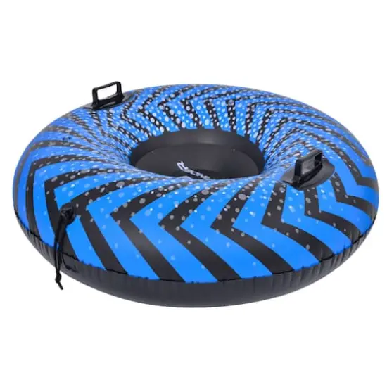 3ft. Inflatable Blue & Black Ride-On Pool Float & Snow Tube {1}