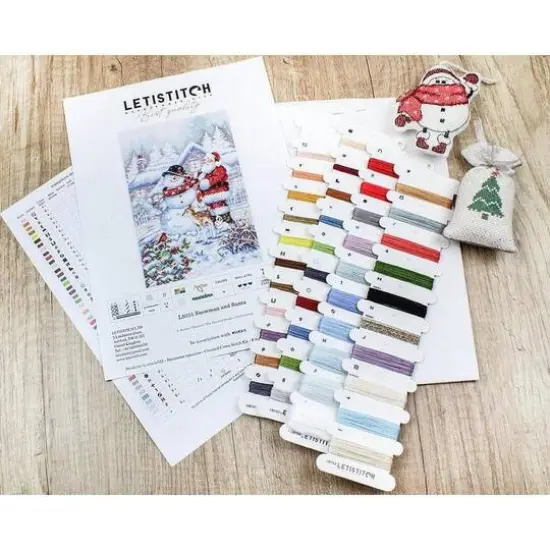 Letistitch Snowman And Santa Counted Cross Stitch Kit {11}