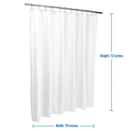 Bath Bliss Microfiber Soft Touch Diamond Design Shower Curtain Liner White {4}
