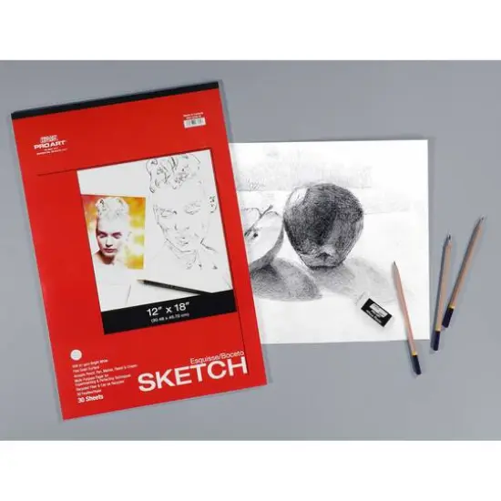 Pro Art&reg; Taped Sketch Pad, 12" x 18" {5}