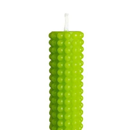 Hello Honey&reg; 10" Green Unscented Hobnail Taper Candles, 2ct. {6}