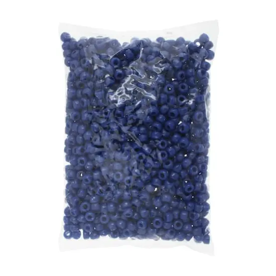 John Bead 9mm Opaque Plastic Pony Beads, 1,000ct. Blue {6}