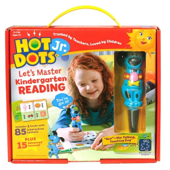 Educational Insights Hot Dots Jr. Let's Master Kindergarten Reading Set with Ace Pen {1}