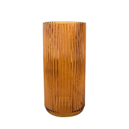 10" Tall Ribbed Glass Vase by Ashland&reg; Amber {1}